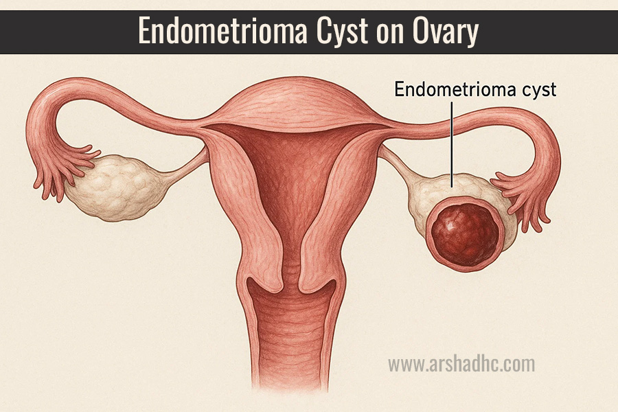 Endometrioma cyst on ovary